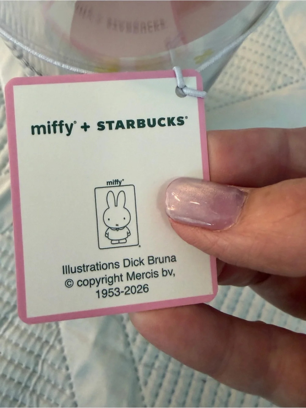 Miffy x Starbucks Yellow Bunny Tumbler with Miffy Topped Straw NWT